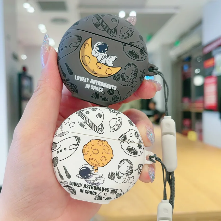 For Huawei FreeBuds 4i / 4e / 5i / 4/3 case cartoon astronaut Matte Silicon freebuds5 Earphone Cover FreeBuds 4 /freebuds5i