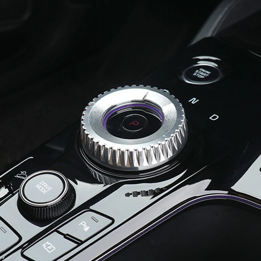 For Kia Sportage NQ5 EV6 Seltos Niro EV Central Control Shift Gear Cover Trim Grossy Aluninum Interior Mouldings