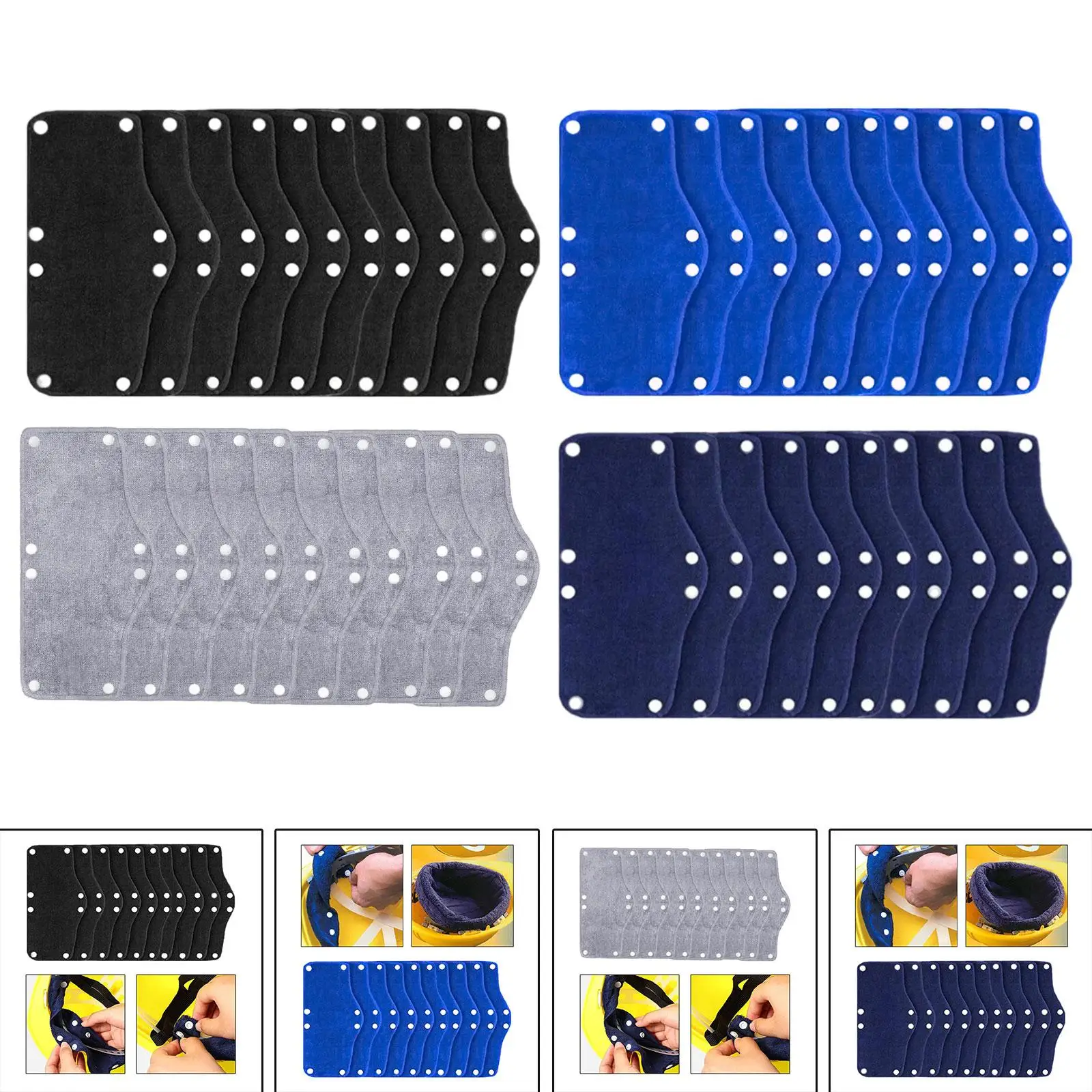 

10Pcs Hard Hat Sweatband Comfort Terry Cotton Extreme Sweat Absorbing Replacement Quick Dry Reusable Washable Cooling Liner