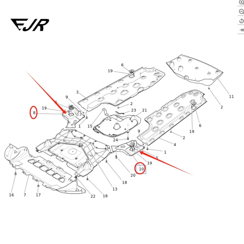 For maserati Quattroporte ghibli Body floor Underbody guard 670153481 670008855 670153483 670008857 670003438 670003437