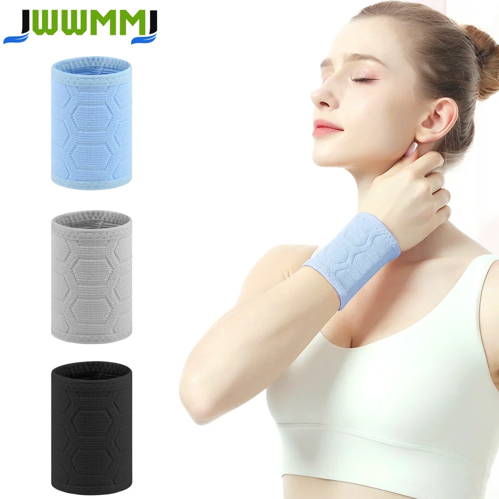 1/2Pcs Wrist Brace for Men Women, Breathable Sweatbands for Working Out, Tennis, Football, Basketball, Running Athletic Sports