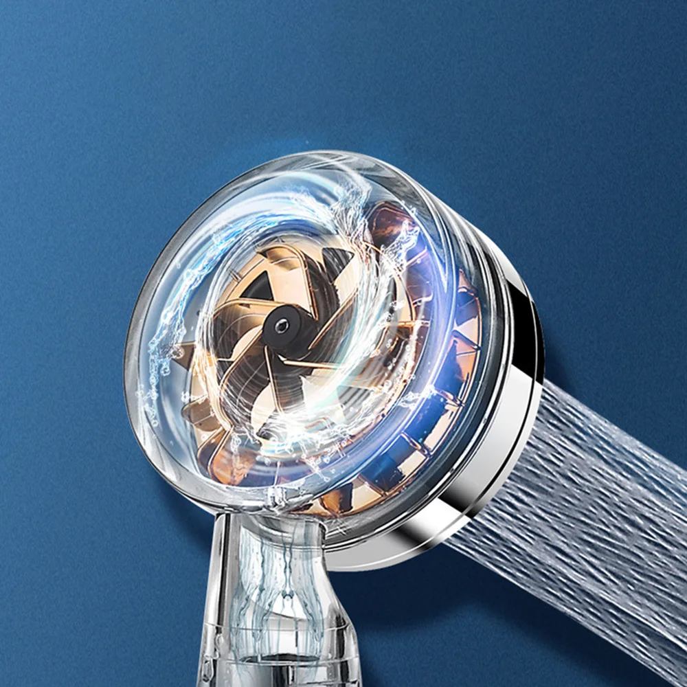 

Водосберегающая насадка для душа высокого давления с вентилятором и фильтром, регулируемая насадка для душа с эффектом дождя, аксессуары для ванной комнаты