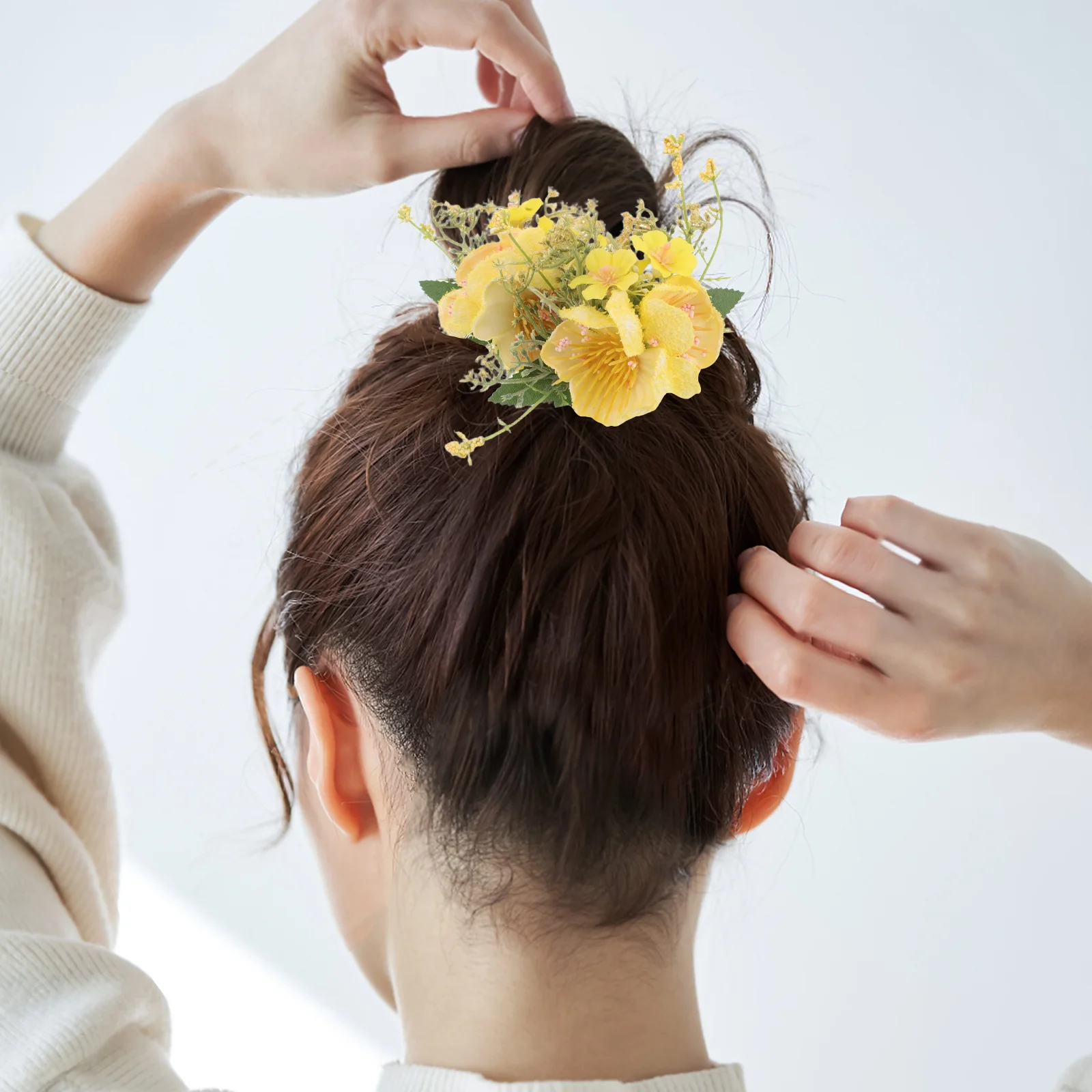 

2Pcs Hawaiian Flower Hair Comb Artificial Hibiscus Plumeria Fabric Flower Clip Beach Wedding Luau Party Accessories