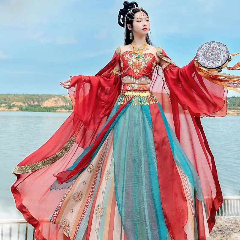 Hanxu Exotic Hanfu Tianzhu Girls' Han Element Improved Ancient Clothing Complete Set of Summer New Xianqi