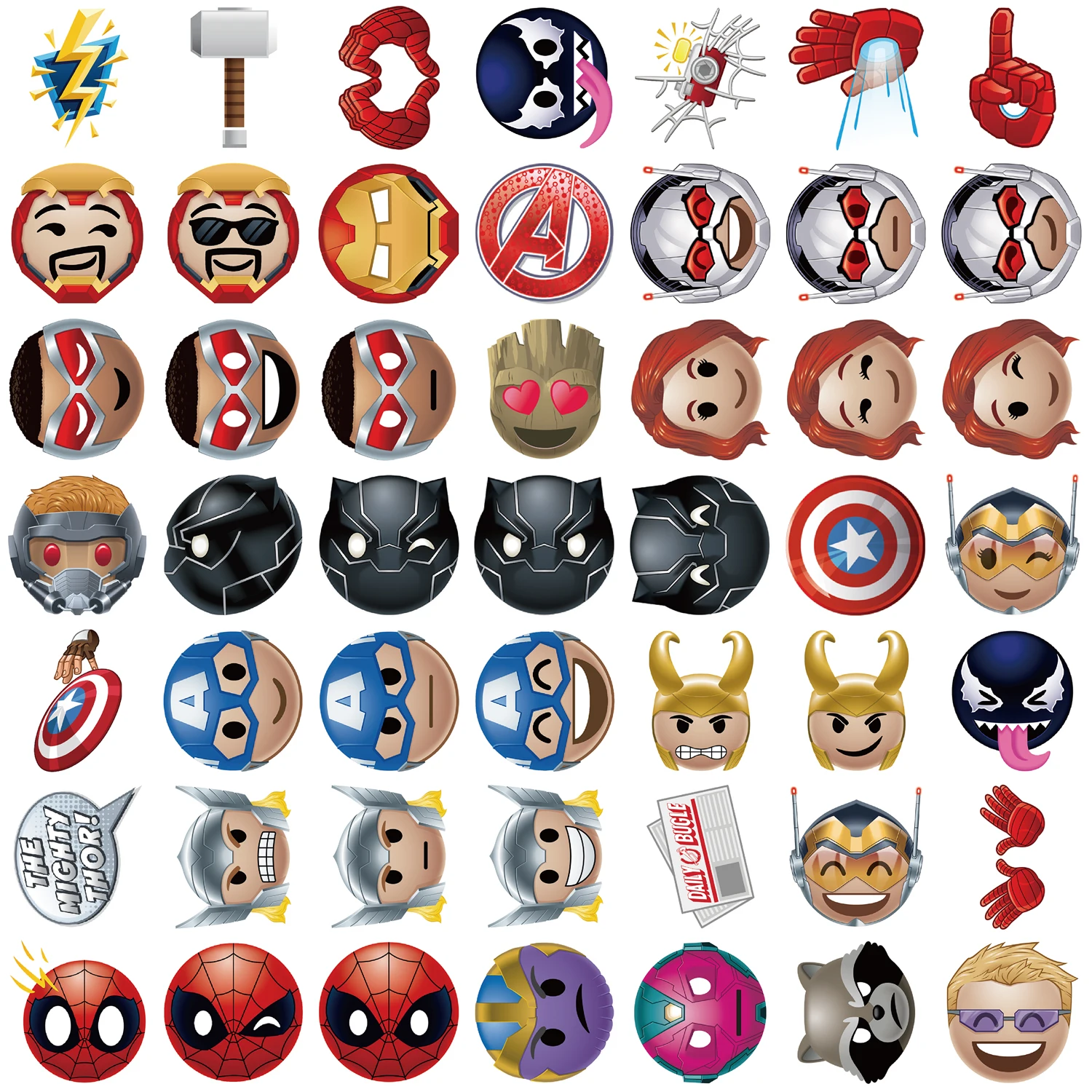 ディズニー 50 個の絵文字 アベンジャーズ ステッカー 日記 ラップトップ 荷物 スケートボード 漫画ステッカー 楽しい クラシック ギフト デコレーション