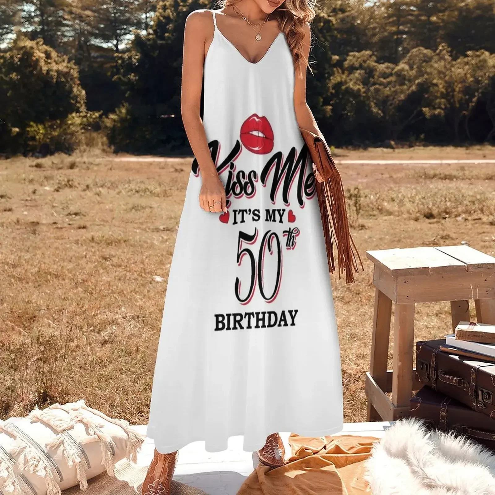 Kiss Me It's My 50 ° cumpleaños para mujer, Camisa sin mangas para mujer, vestidos de verano para mujer, ropa de graduación, 1968, 1967