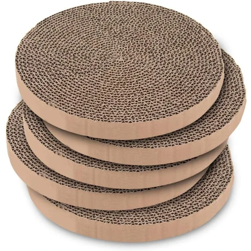 Cat Scratcher, Fun Interactive Scratchers, Posts, Poles, Claw Safe, Furniture Saver Indoor Play Support   - Round(5 Pack)