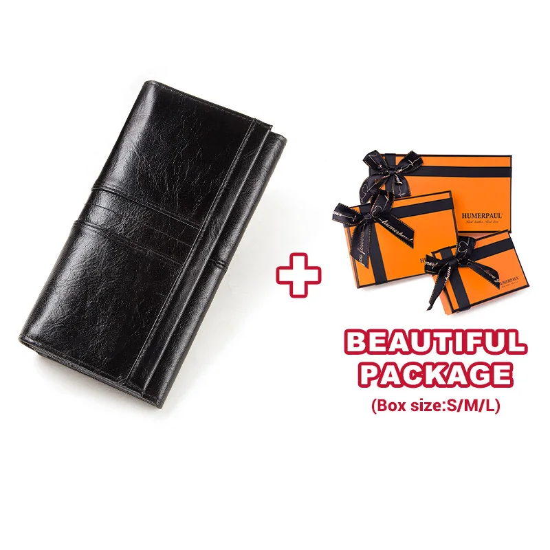 Damen Clutch Bag Echt leder Brieftaschen Mode weibliche Handy Geldbörse RFID Blocking Kreditkarten halter mit Reiß verschluss tasche