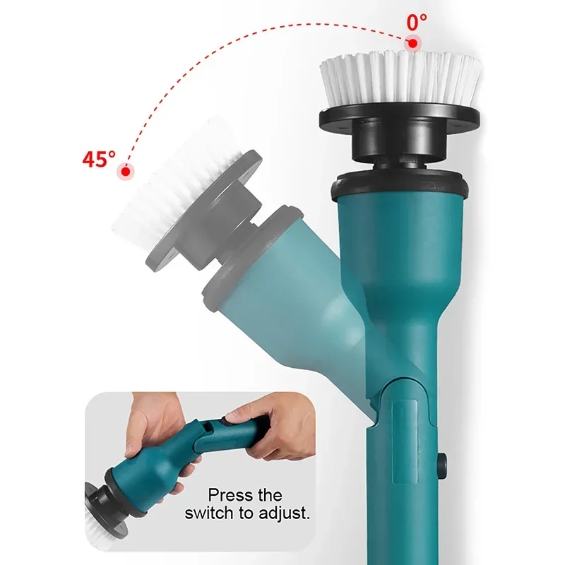 Electric Toilet Brush Kits For Makita Battery (No Battery) Handle Retractable Cleaning Brush Household Bathroom Cleaning Tools