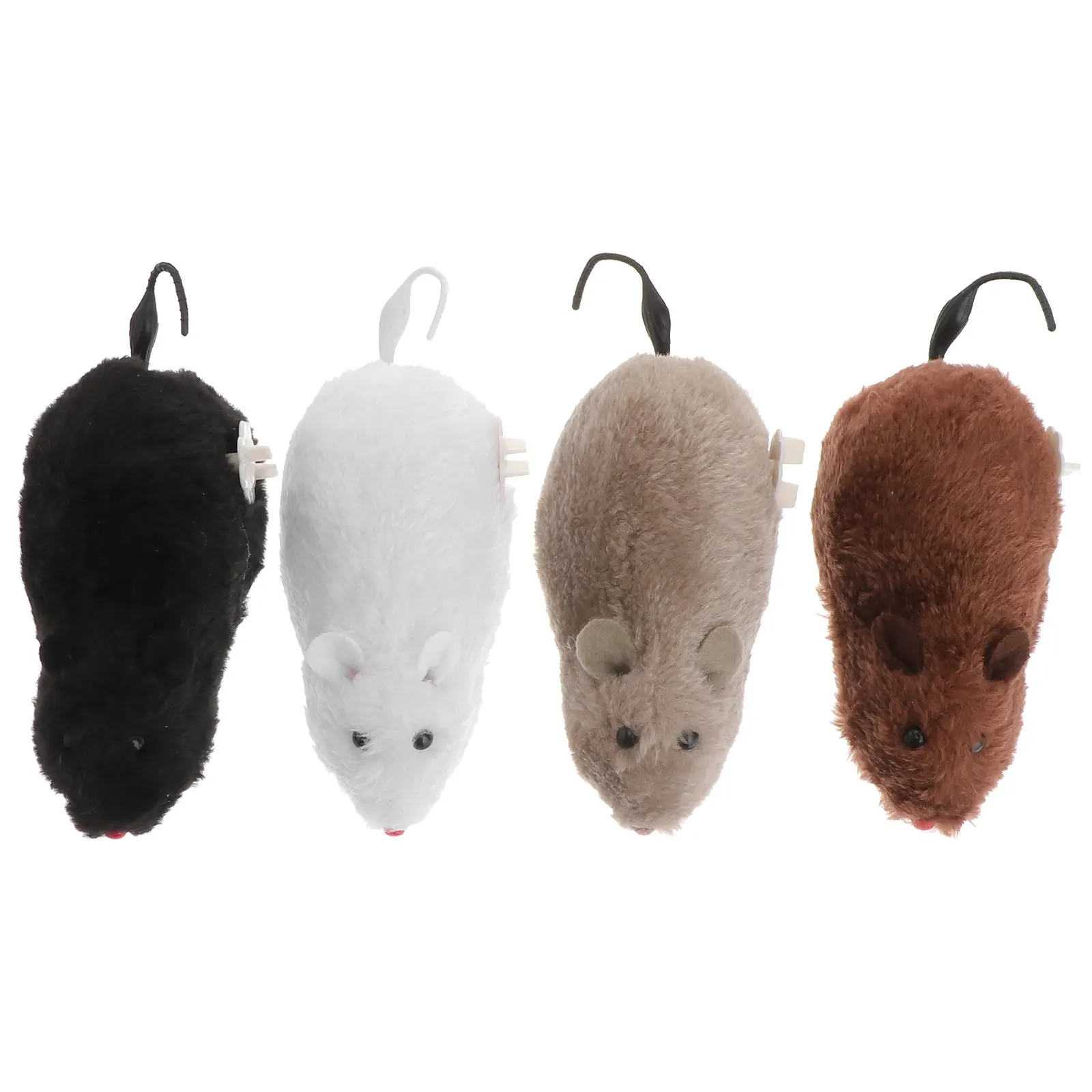 

4Pcs Wind Up Mouse Critters Animated Cartoon Animals for Children Safe Easy Grip Manual Wind Up Learning Fun Parent Child
