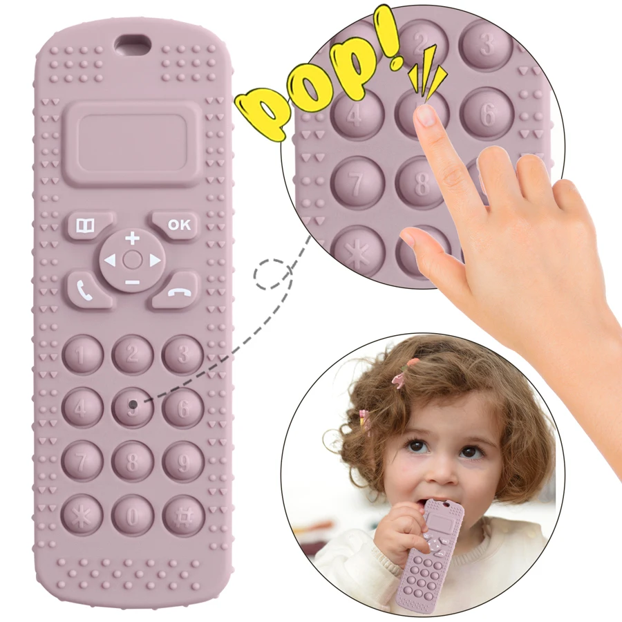 Mother Kids 1PC BPA Free Silicone Baby Toys TV Remote Control Shape Teether Toys Newborn Rodent Chewing Toys Baby Accessories