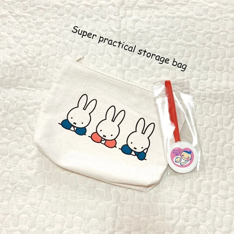 

Kawaii Miffy Cute Canvas Coin Purse Can Be Used To Store Documents for Easy Carrying When Going Out Girl's Gift Children's Toys