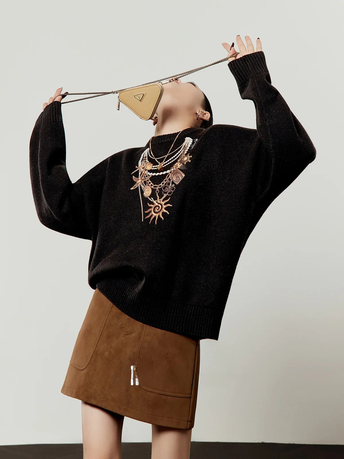 

Женский вязаный свитер Bla Loose с узором, весна 2026, повседневный, стильный, ретро, с узором, для работы