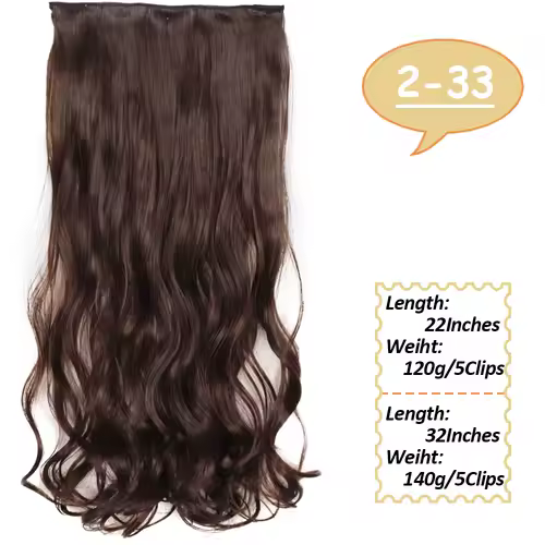 NICESY Synthetic Long Wavy 5 Clips Hair Extensions 22Inch/32Inch Clip On Hair Extensions High Tempreture Fake For Women - Image 11