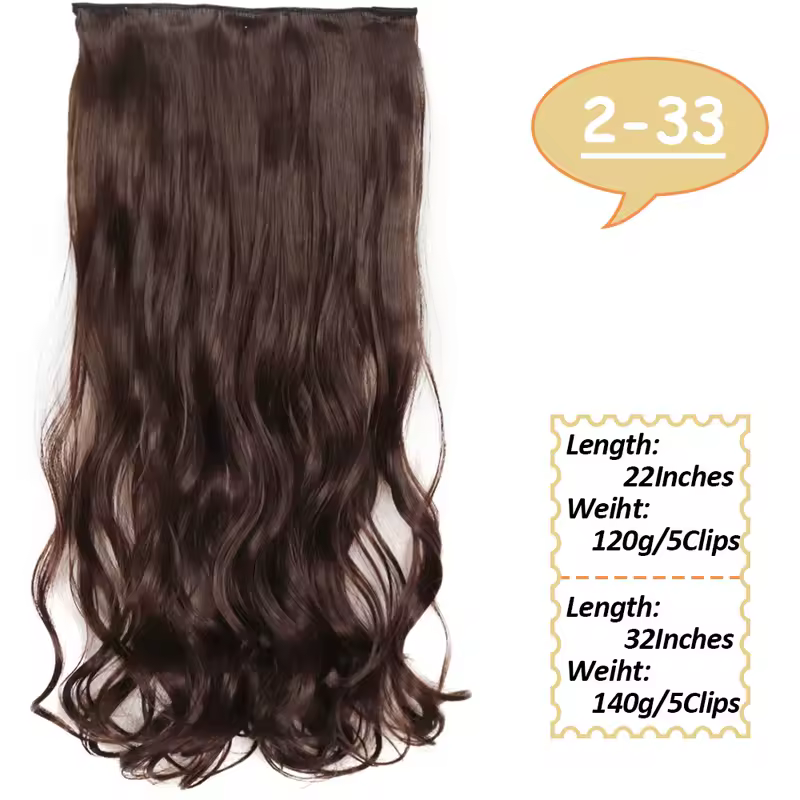 NICESY Synthetic Long Wavy 5 Clips Hair Extensions 22Inch/32Inch Clip On Hair Extensions High Tempreture Fake For Women - Image 11