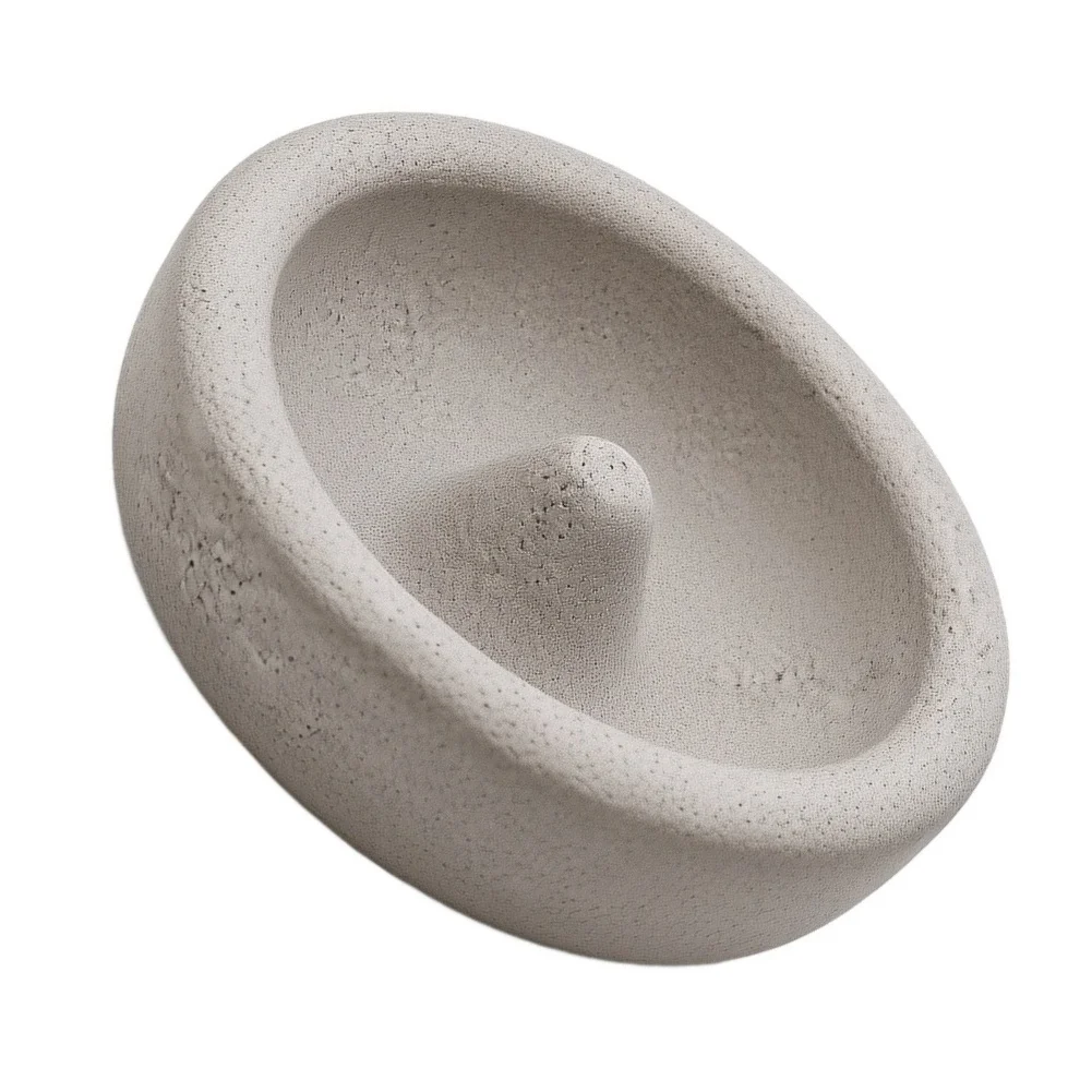 Outdoor Bird Feeding Bowl Crafted from Natural Pumice Stone 15 cm Diameter 4 cm Height for Backyard Bird Watching
