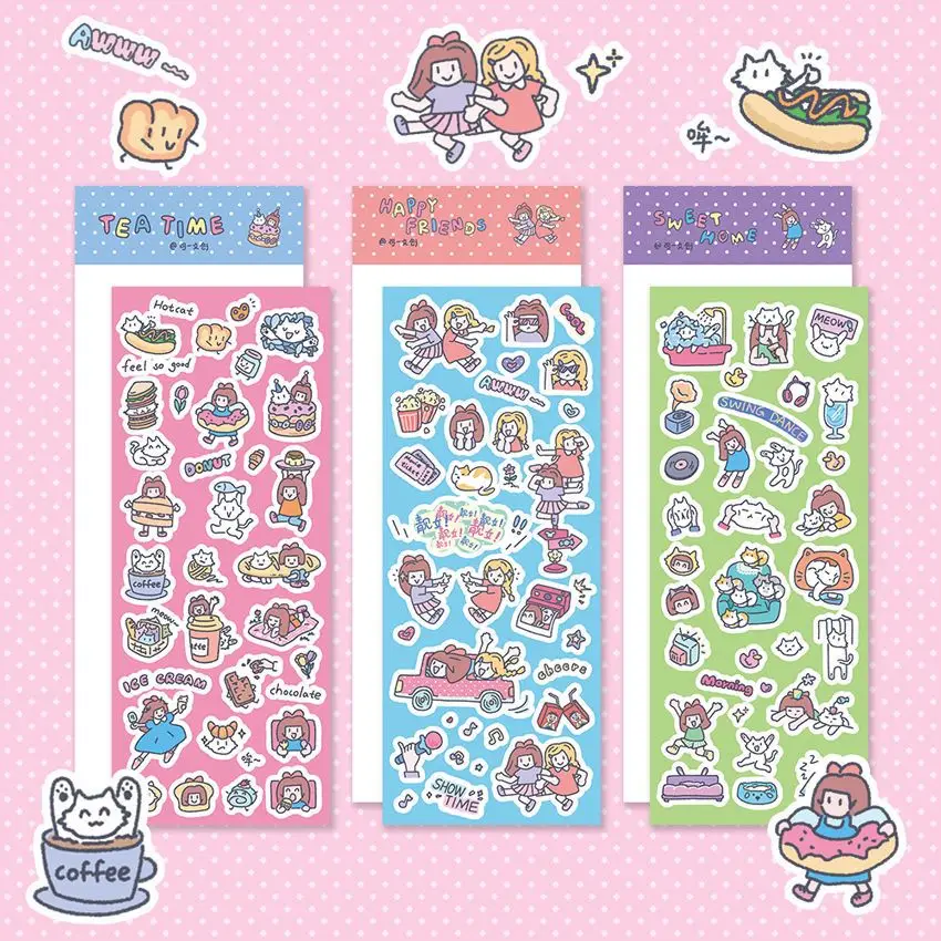 1/3 قطعة KeYi الأصلي الدوبامين الفتاة المحلية الأصلية Guka ملصقات DIY حساب المواد ملصقات الزخرفية #1