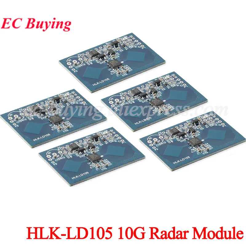 5Pcs/1pc LD105 10G Microwave X-band Radar Sensor HLK-LD105 10GHZ Human Body Induction Module Micro Motion Ceiling Installation