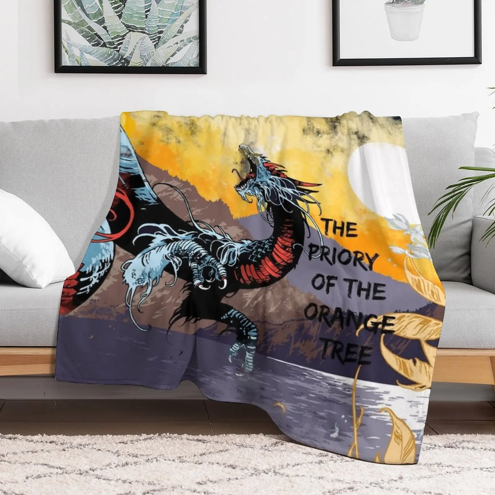 priory of the orange tree word Throw Blanket Thins Decorative Sofas Blankets