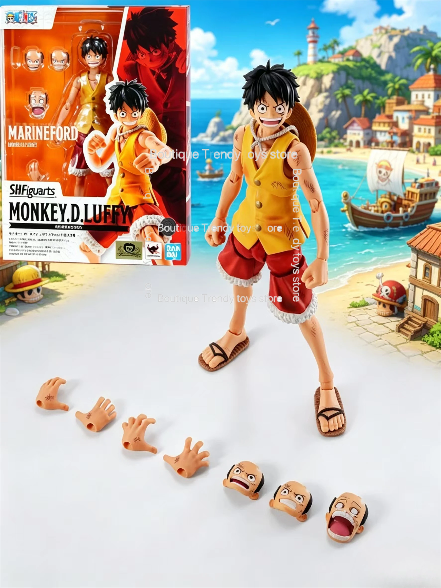 

Фигурка Bandai One Piece Monkey D. Luffy: Битва на Маринфорде (SHF S.H.Figuarts), готовая модель, игрушка, подарок