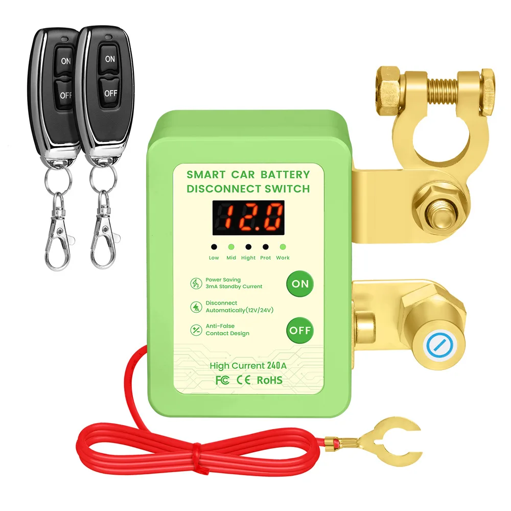 

12 В дистанционный выключатель аккумулятора, умный выключатель напряжения автомобильного аккумулятора для автомобиля, автофургона, квадроцикла, грузовика, лодки со светодиодом