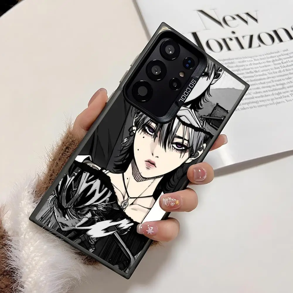 Custodia per telefono Wind Breaker Webtoon per Samsung Galaxy S25 Edge S24 S23 S22 S21 S20 Custodia per telefono in argento colorato ultra silicone