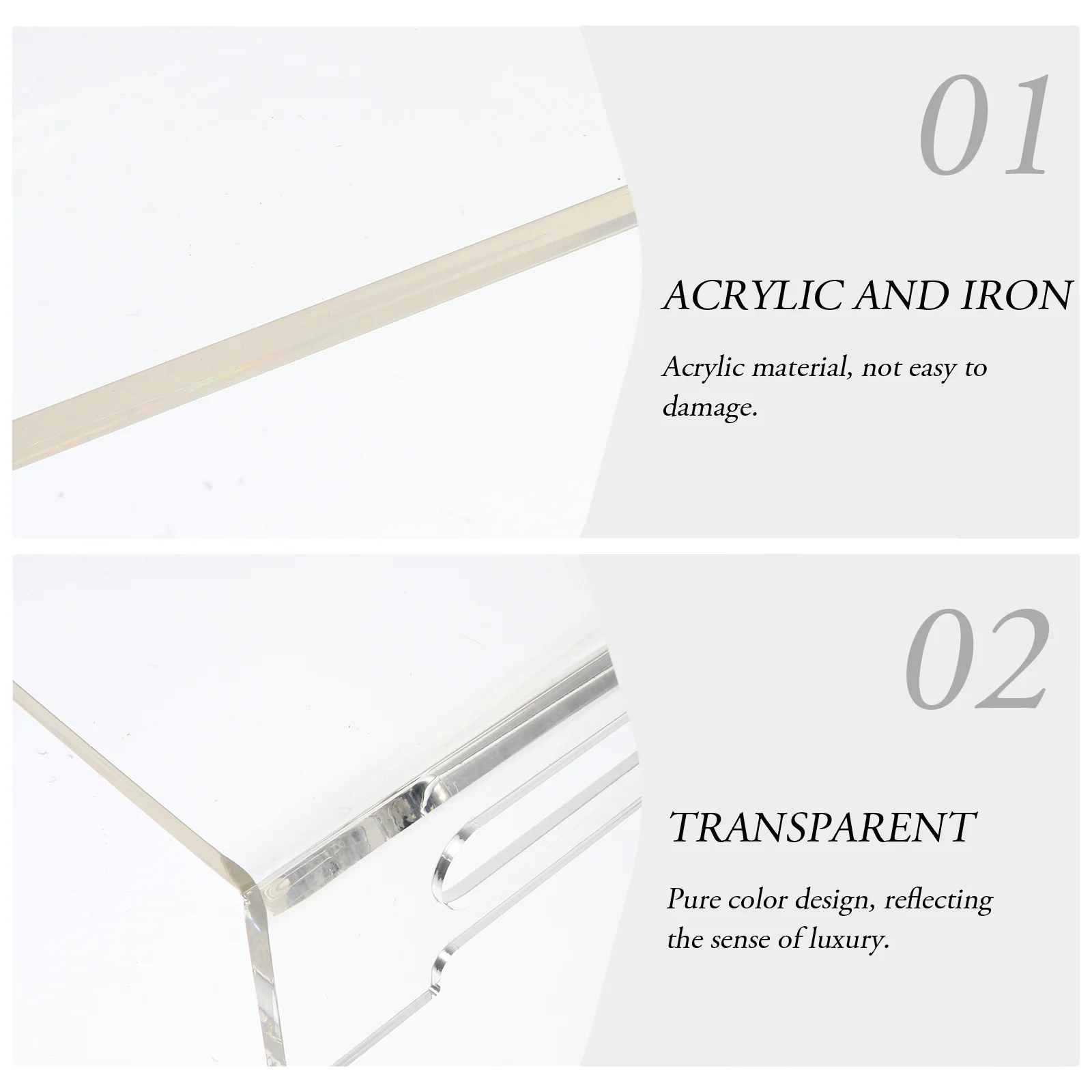 

1Pcs Display Monitor Stand Acrylic Desktop Laptop Riser Office Screen Elevated Shelf Neck Relief Computer Monitor Bracket