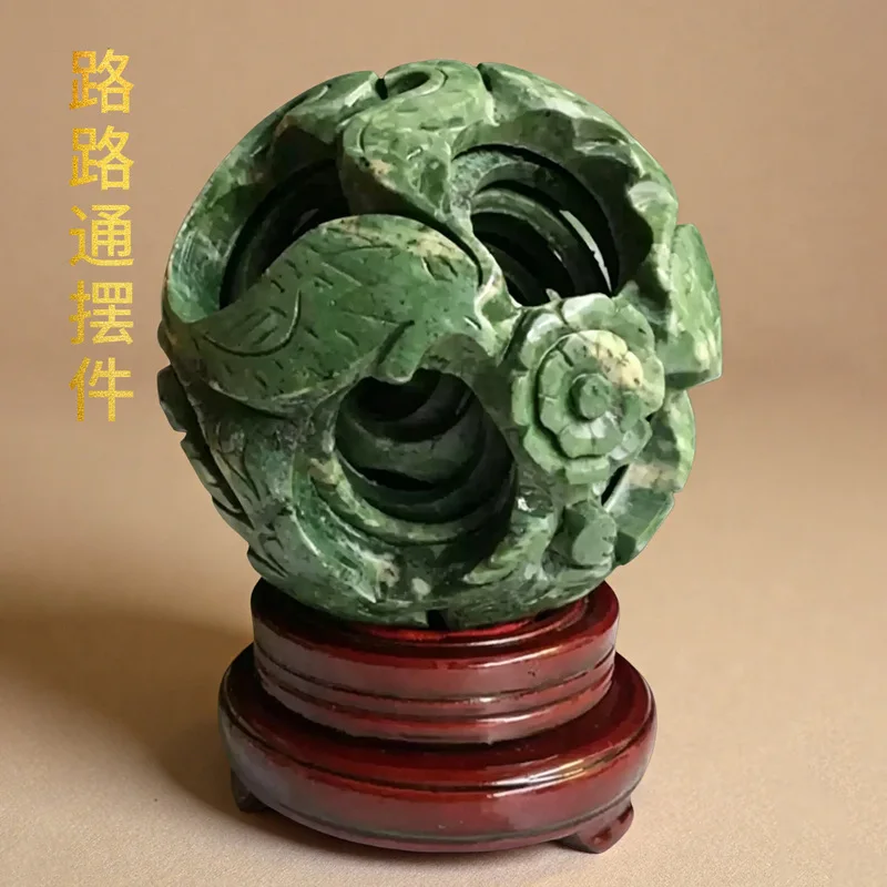 Natural Jadeite Feng Shui Ornament for Home, Living Room, Office, Entryway, Wine Cabinet, Tabletop, TV Cabinet Decoration