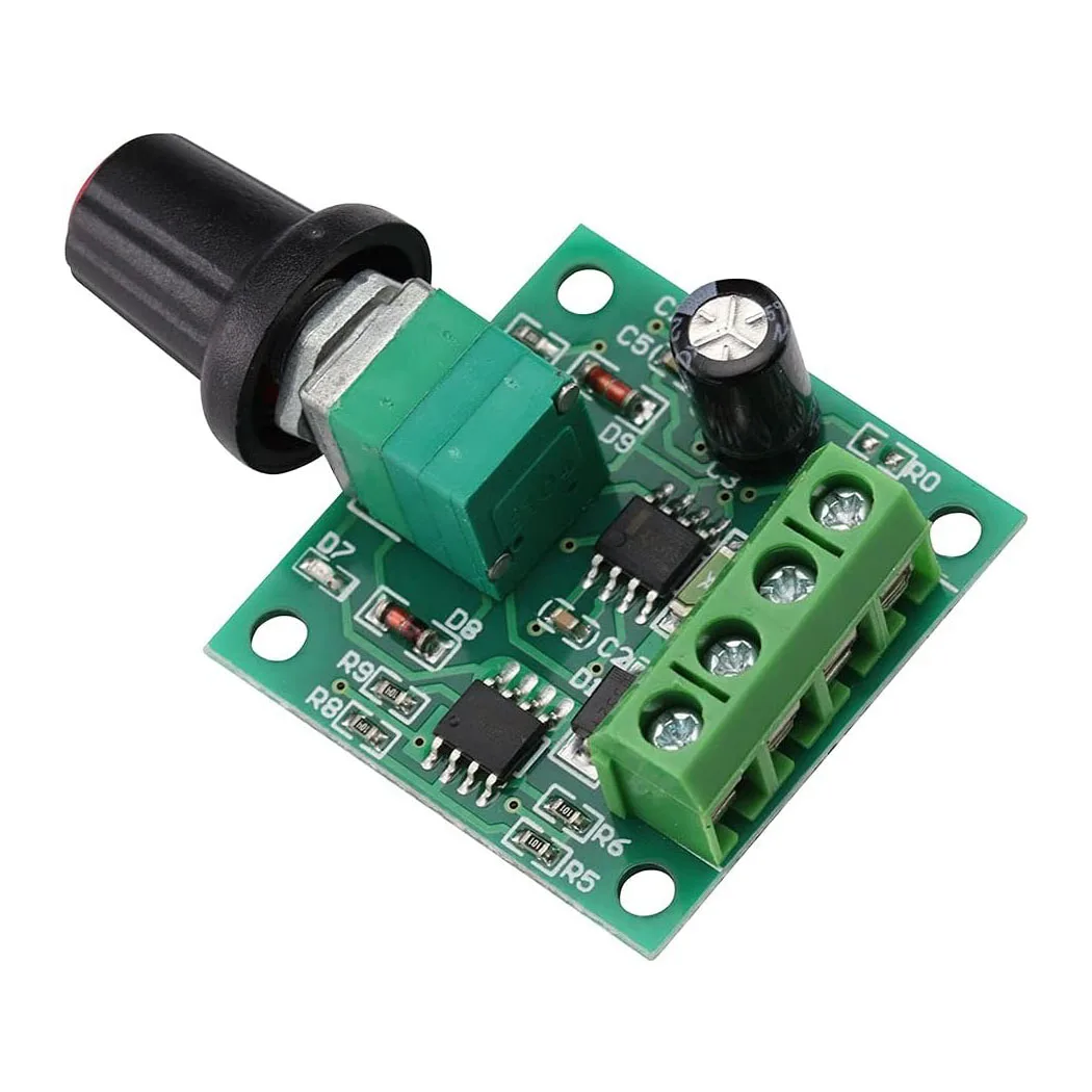 PWM Low Voltage Motor Speed Controller DC 1.8V/3V/5V/6V/12V 2A 1803BK 1803B Adjustable Driver Switch with Speed Control Knob