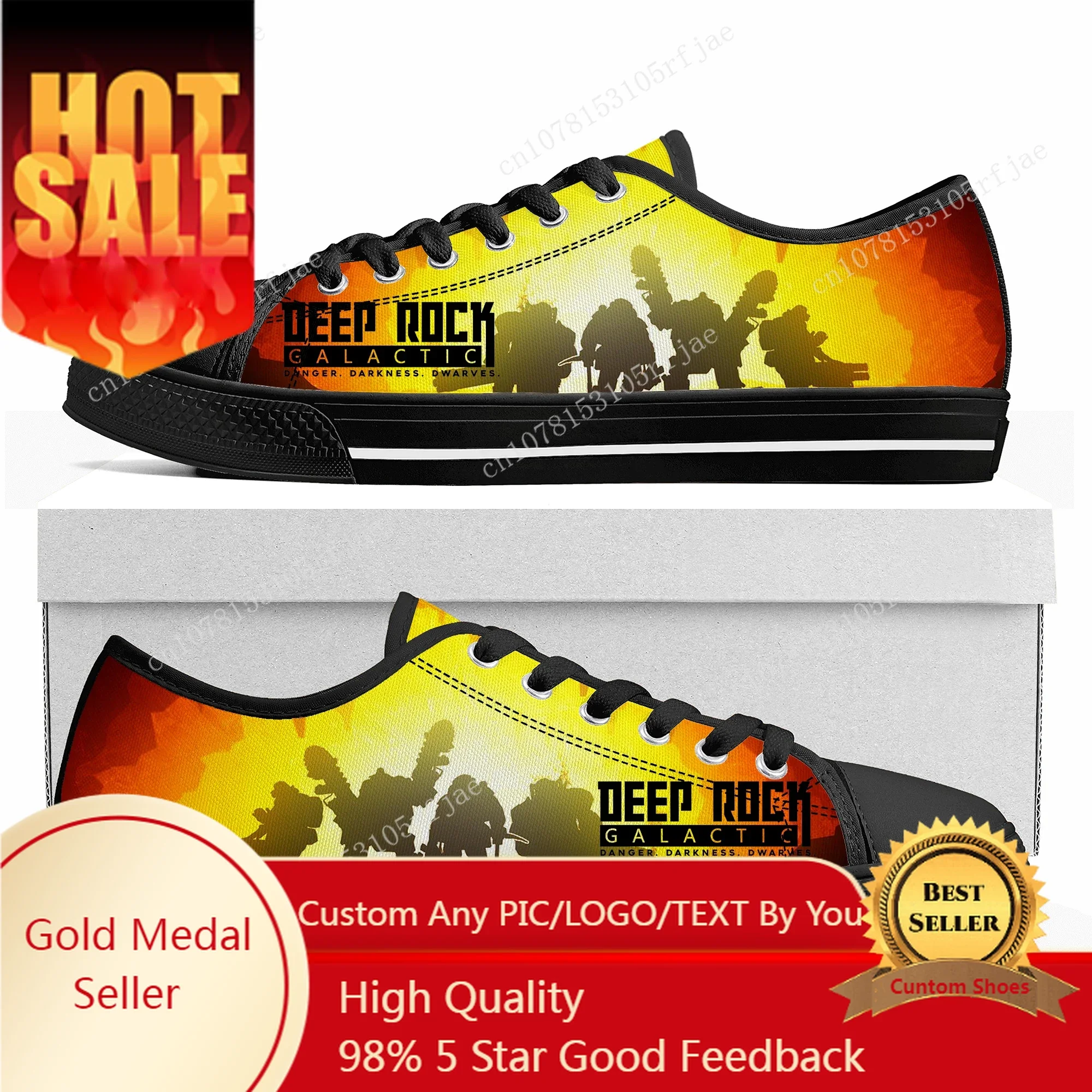 

Deep Rock Galactic Custom Low Top Sneakers Cartoon Game Women Men Teenager Shoes Casual Tailor Made Canvas Sneaker