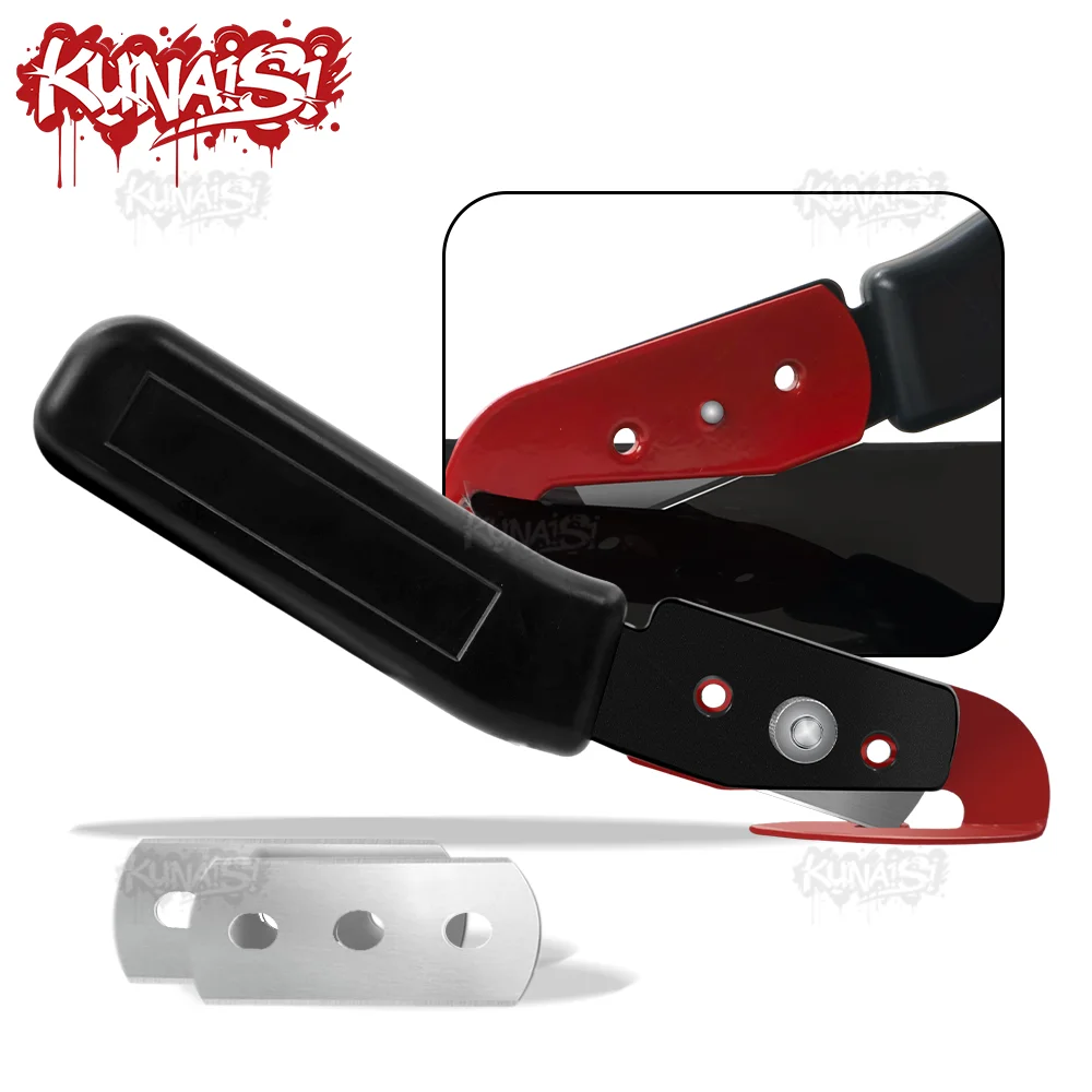 سكين أمان لقطع الفينيل الاحترافي للسيارة مع شفرات معدنية، أداة ملصق لون النافذة لفتحة غلاف الورق من فيلم الكربون PPF #1