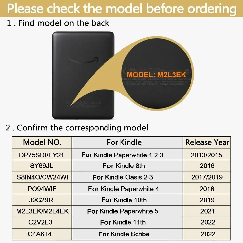 Auto Wake/Sleep e-Reader Case TPU Wear Resistant M2L3EK Shell Smart for Kindle Paperwhite 5 (11th Generation) 6.8 inch 2021