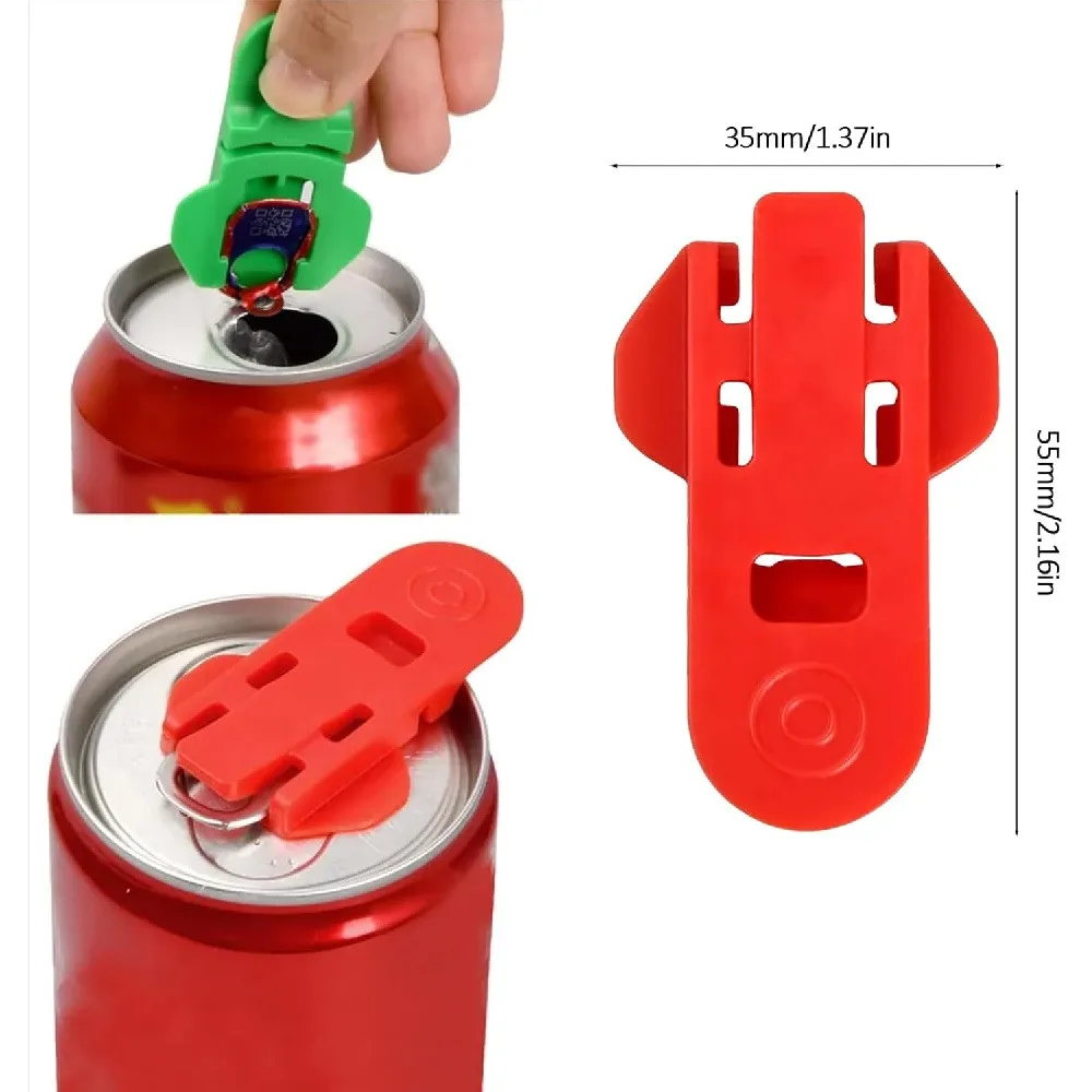 4 Pack Can Opener, Easy Pull Tab Lifter for Soda and Beer Cans, Effortless No-Scratch Bottle Opener Tool for Kitchen and Travel (Random Color)