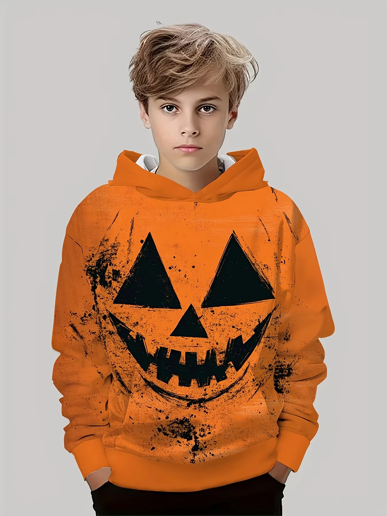 

Праздничный костюм, детская толстовка с капюшоном и принтом призраков | Новая коллекция Хэллоуина | Доступны несколько цветов и дизайнов