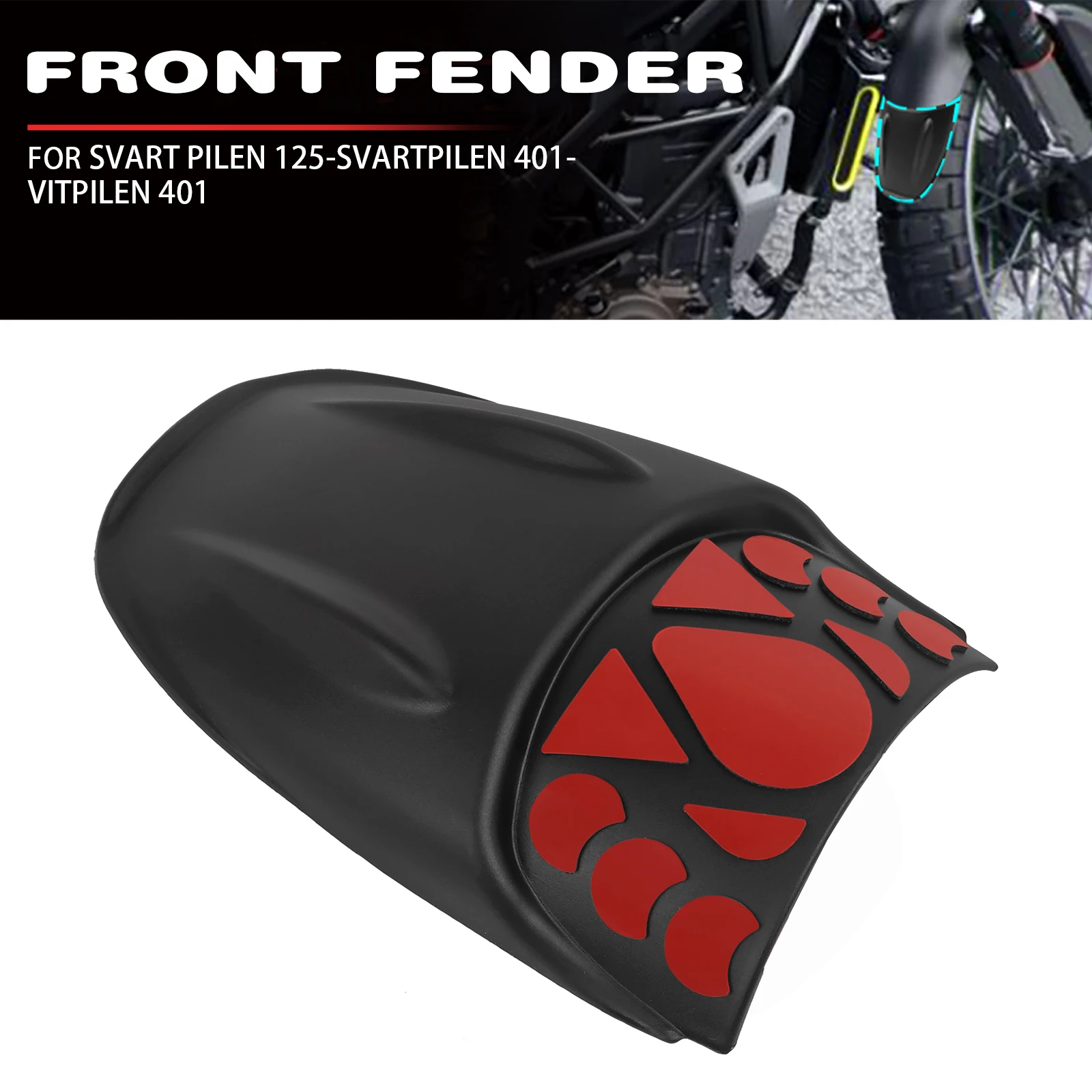 For Husqvarna Svartpilen 125 401 Vitpilen 401 2018-2023 2022 2021 2020 Motorcycle Front Fender Guard Extender Mudguard Extension