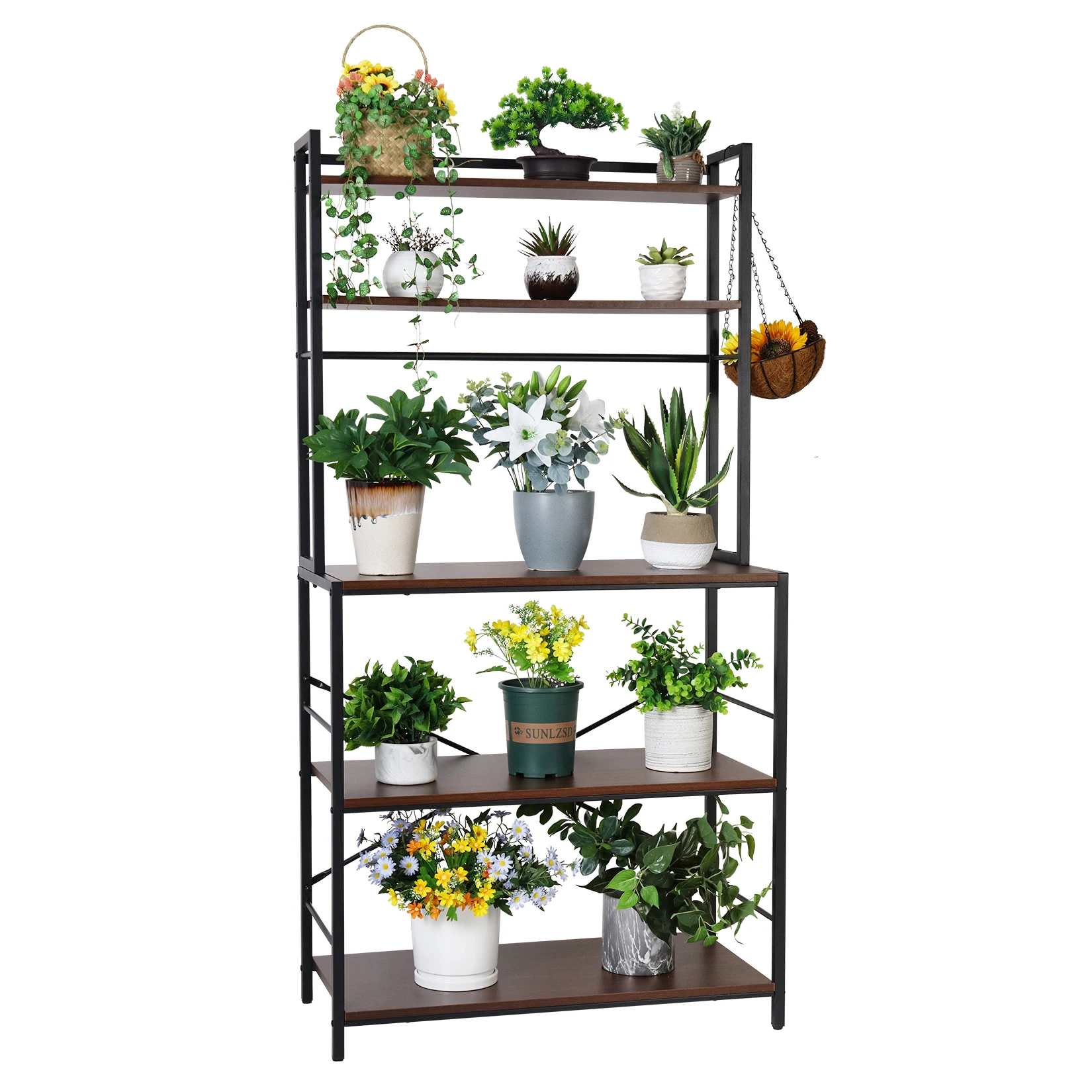 Free Standing Storage Rack Kitchen Microwave Oven Seasoning Pot Organizer Shelf  Plant Stand Bookshelf