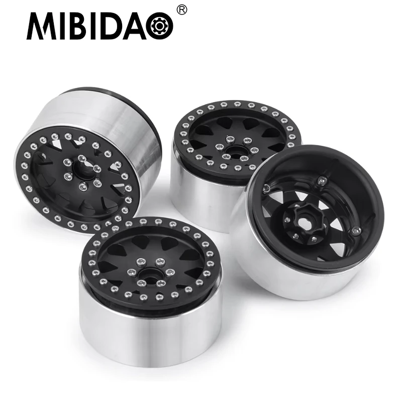 

MIBIDAO металлический обод колеса 2,2 с бисером для TRX4 TRX6 D90 Axial SCX10 90027 90046 Wraith 90048 1/10 RC гусеничный автомобиль