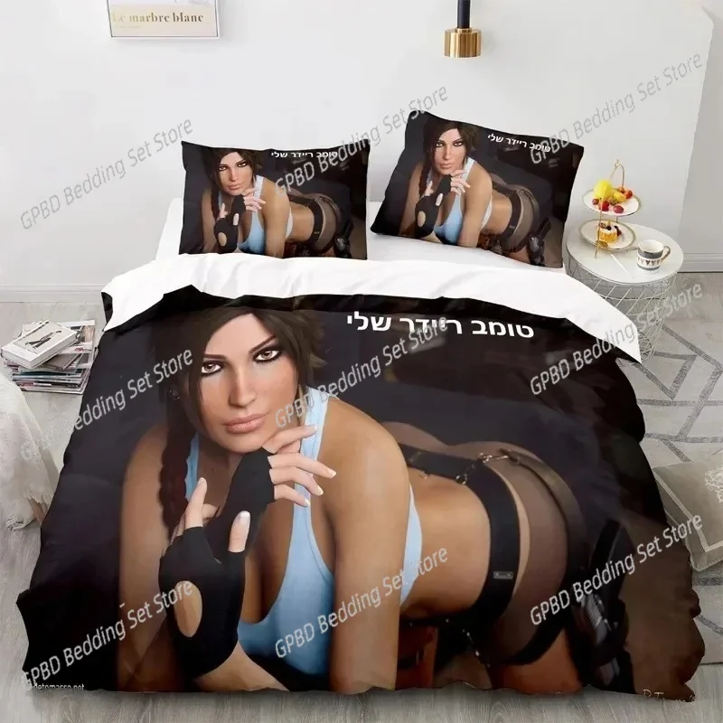 3D print Game Tomb Raider Bedding Set Single Twin Double Queen King Cal King Size Bed Linen Set