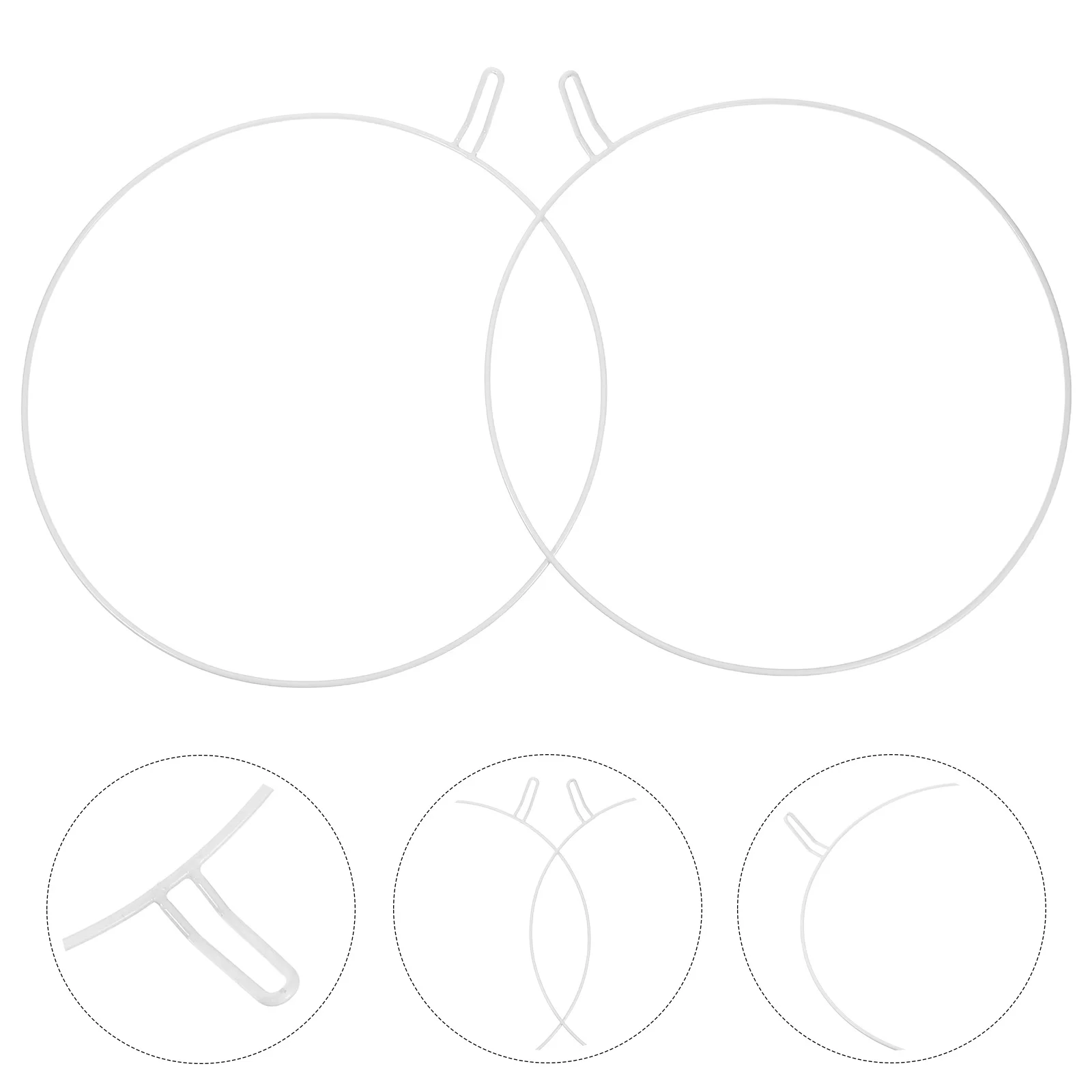 

2pcs Infant Mosquito Net Hoop: Universal Crib Canopy Frame Round Iron Support For Nursery Bed Portable Safe Sleeping Tent