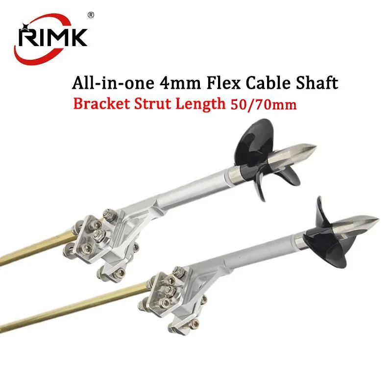 

All-in-one 4mm Flex Cable Shaft Left/Right Drive Dog Prop Nut Plastic Gasket Brass Tube And Bracket Stinger Drive for RC Boat