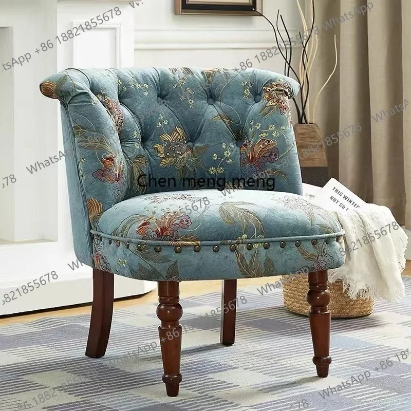 

Американское кресло-диван для гостиной из массива дерева, двуспальное, с откидной спинкой, туалетный стул, кресло для отдыха, ретро-диван-кресло SS51