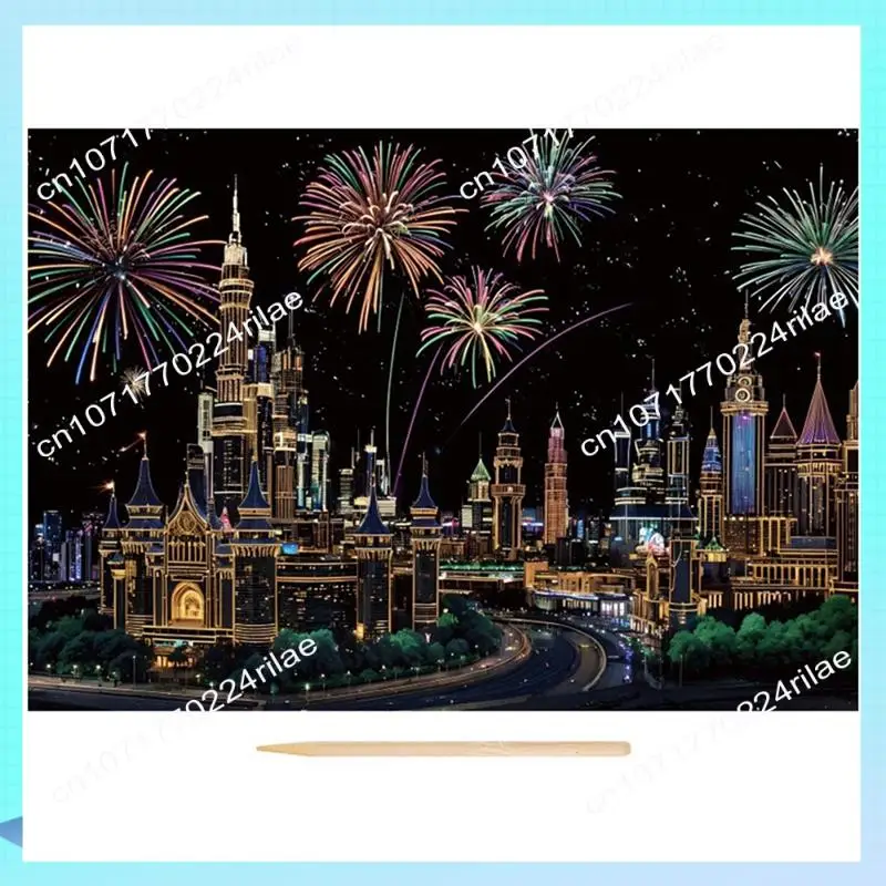 A17Z Handmade Accessories Adults Scratching Drawing Decompression Tool Toy Scraping Painting Birthday Gift DIY Craft