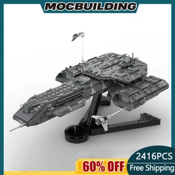 MOC Building Blocks Daedalus Deep Space Carrier Model Technology Aerocraft Bricks Science Fiction Aircraft DIY Assembled Toys