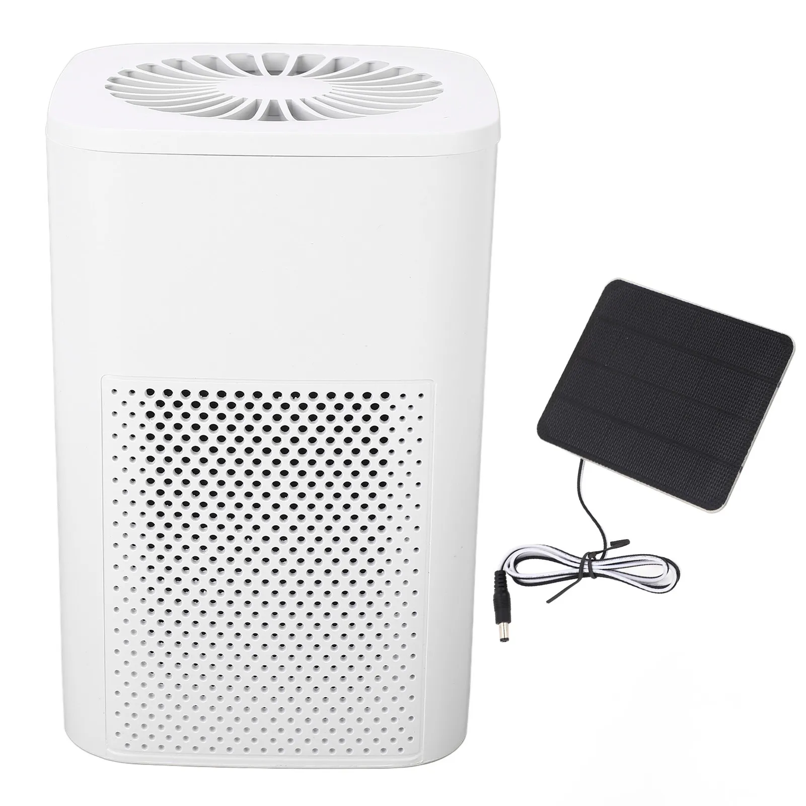 Air Purifier Monocrystalline Silicon Solar Powered Car Air Filter for Dog House Chicken Coop Ventilation 10W