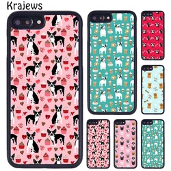 Krajewski kapryśny buldog francuski etui dla iphone'a x XR XS 11 Pro MAX 5 6 6S 7 8 Plus Samsung Galaxy S7edge S8 S9 S10