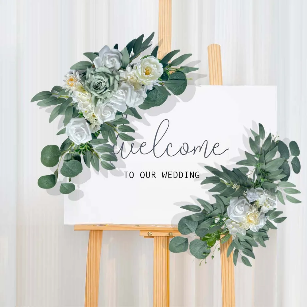 

Chair back flower new simulation bouquet high-end wedding table staircase decoration handmade DIY finished product