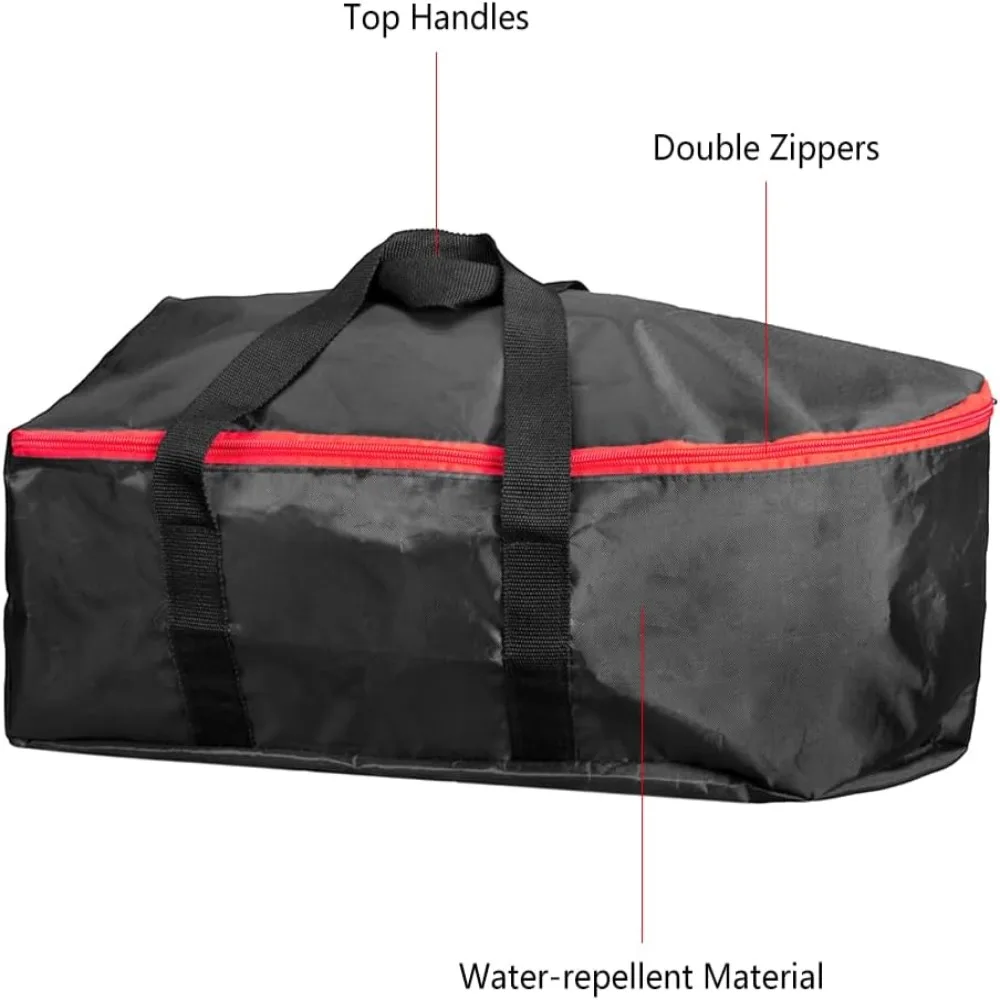 Canvas Bait Boat Storage Bag with Carry Handles 58*30*20cm Bait Boat Carry Bag with Double Zipper Fishing Boat Bag Boat Storage