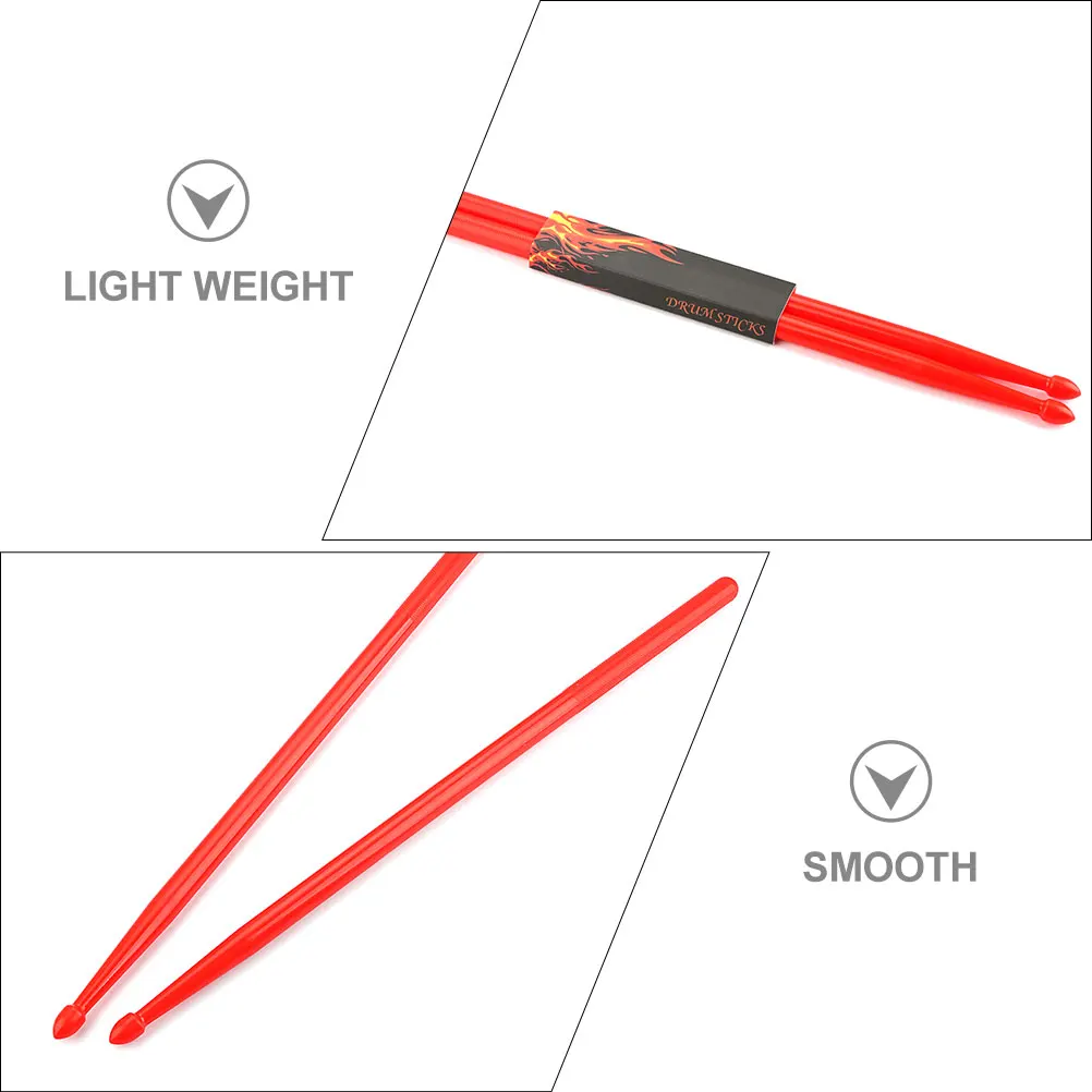 

1Pair Professional Band Drum Sticks Nylon Long Handle Easy to Grip Suitable for Stage Performance Practice Drum Sticks