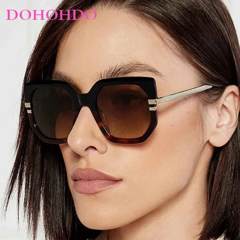 

Luxury Metal Oversized Square Frame Sunglass Man Fashion Designer Sunglasses Women Summer Traveling Drive Eyeglasses UV400 Очки