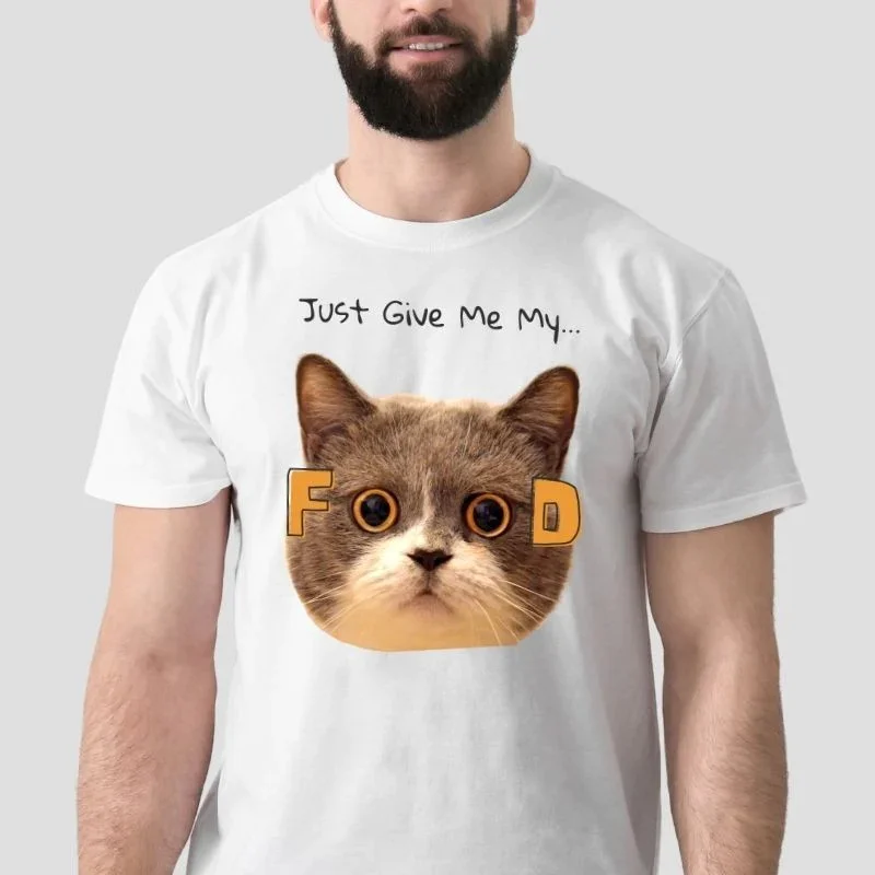 Camisetas de animales HX, camiseta para hombre Give Me My Food, camisetas de algodón estampadas, camisetas de manga corta de verano para mujer, triangulación de envíos